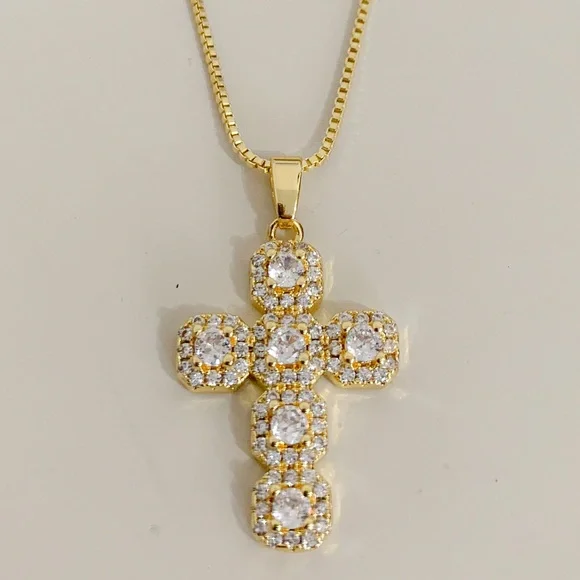 🎉HP🎉 Statement Cross Necklace | 14k Gold Filled - Picture 10 of 11